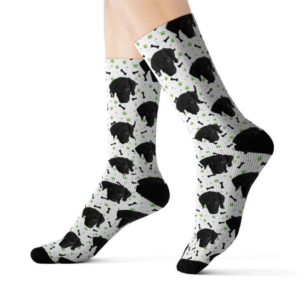 Customization Sublimation Sock White with Black - Size 10-13 (3 Pairs per  Package)