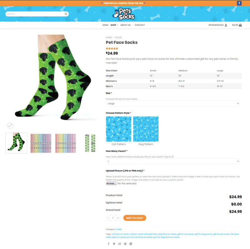 Pets On Socks Put Your Pet's Face On Socks And More